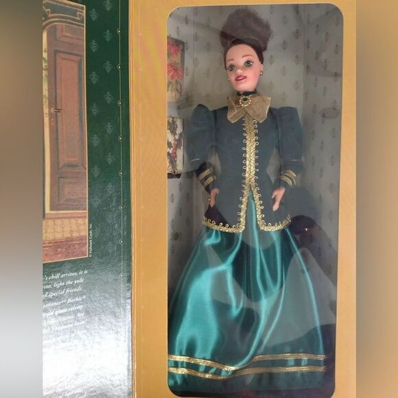 1996 Hallmark BARBIE YULETIDE ROMANCE BOXED Mint #3 In Holiday Traditions Series - Picture 2 of 7